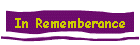 In Rememberance